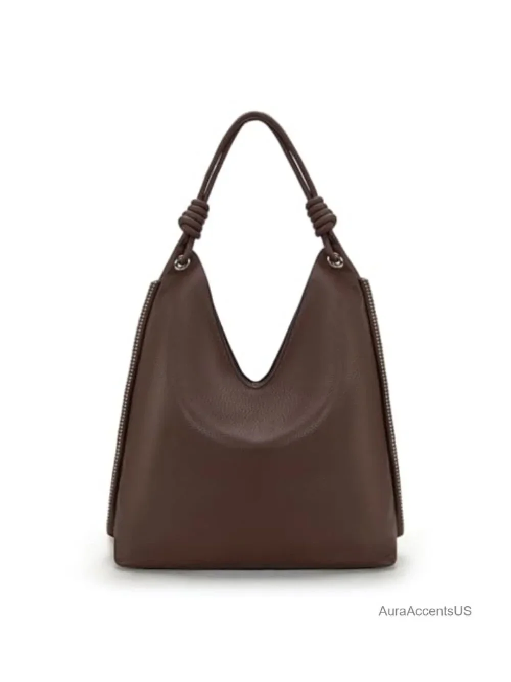 Slouchy Hobo Purse Faux Leather Large Shoulder Bag Knotted Handle